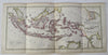 Indonesia Malaysia Java Sumatra Borneo Celebes c. 1840 Baedeker scarce large map