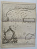 Bay of Bulls Cadiz War of Spanish Succession c. 1745 Basire naval battle map