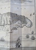 Rock of Gibraltar Harbor View Spanish Succession c. 1745 Basire engraved view