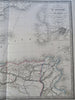 North Africa Algeria Tunisia Tunis Constantine Algiers 1837 folio hand color map