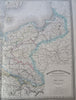 Kingdom of Prussia German Confederation Saxony Berlin 1863 Dyonnet engraved map