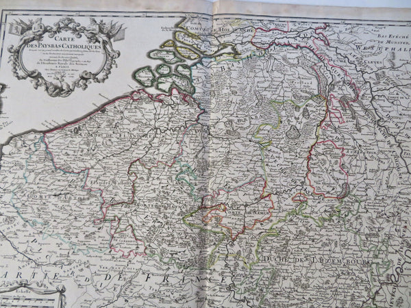 Belgium Low Countries Luxembourg Flanders Brabant Wallonia 1702 Delisle map