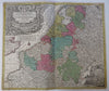 17 United Provinces Low Countries Netherlands Belgium 1730 Lotter folio map