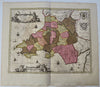 Southern Wales United Kingdom Cardiff Swansea Newport c. 1700 Schenk map