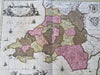 Southern Wales United Kingdom Cardiff Swansea Newport c. 1700 Schenk map