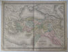 Ottoman Empire Anatolia Syria Armenia Mesopotamia 1863 Dufour huge engraved map