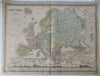 Europe German Confederation France Russia Ottomans 1863 Dufour engraved map