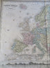 Europe German Confederation France Russia Ottomans 1863 Dufour engraved map