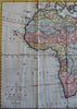 Africa Unexplored Mountains of Moon 1777 Bowen hand color engraved lg. map