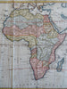 Africa Unexplored Mountains of Moon 1777 Bowen hand color engraved lg. map