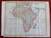 Africa Unexplored Mountains of Moon 1777 Bowen hand color engraved lg. map