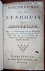 Amsterdam Holland 1781 Mortier guide book Dam Royal Palace 3 city views