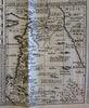 Ancient World of Patriarchs Syria Holy Land Nile valley Egpyt 1720 Chatelain map