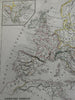 Roman Empire 4th Century Europe Western Byzantium Huns 1848 map Delamarche