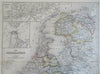 Netherlands Holland Zealand Friesland 1876 Otterloo scarce large Dutch map