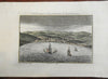 Funchal Madeira Portuguese City Harbor View 1753 G. Child engraved print