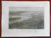 Charleston South Carolina Civil War Era 1863 Ridgeway lovely Bird's Eye View
