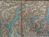 Switzerland Tourist Linen-Backed Map 1881 Luezinger linen pocket travel map