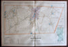 Mansfield Robinsonville Whiteville Stern's Hill 1895 Bristol Co. Mass. old map
