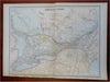 Canada Ontario Quebec Great Lakes Erie Huron 1889-93 Bradley folio map