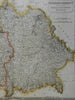 Southern Germany Bavaria Wurtemburg Baden Rhine 1850 Lizar detailed folio map