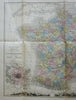 France in Departments Belle Epoque French 3rd Republic c. 1880 large Drioux map