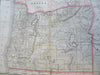 Oregon state Portland Astoria Eugene 1887-90 Cram scarce large detailed map