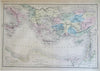 Biblical Travels St. Paul & Israelites Egypt Greece Anatolia 1853 Hall map