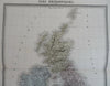 British Isles Ireland UK Scotland Wales England 1861 Tardieu large handcolor map