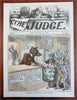 Judge Frank Beard Art Political Cartoons 1880's Lot x 14 rare color prints