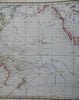 Pacific Ocean showing exploration tracks Australia unknown 1806 H. Tanner map