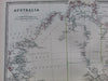 Australia New South Wales Victoria 1868 scarce variant Johnston map Tooley #758