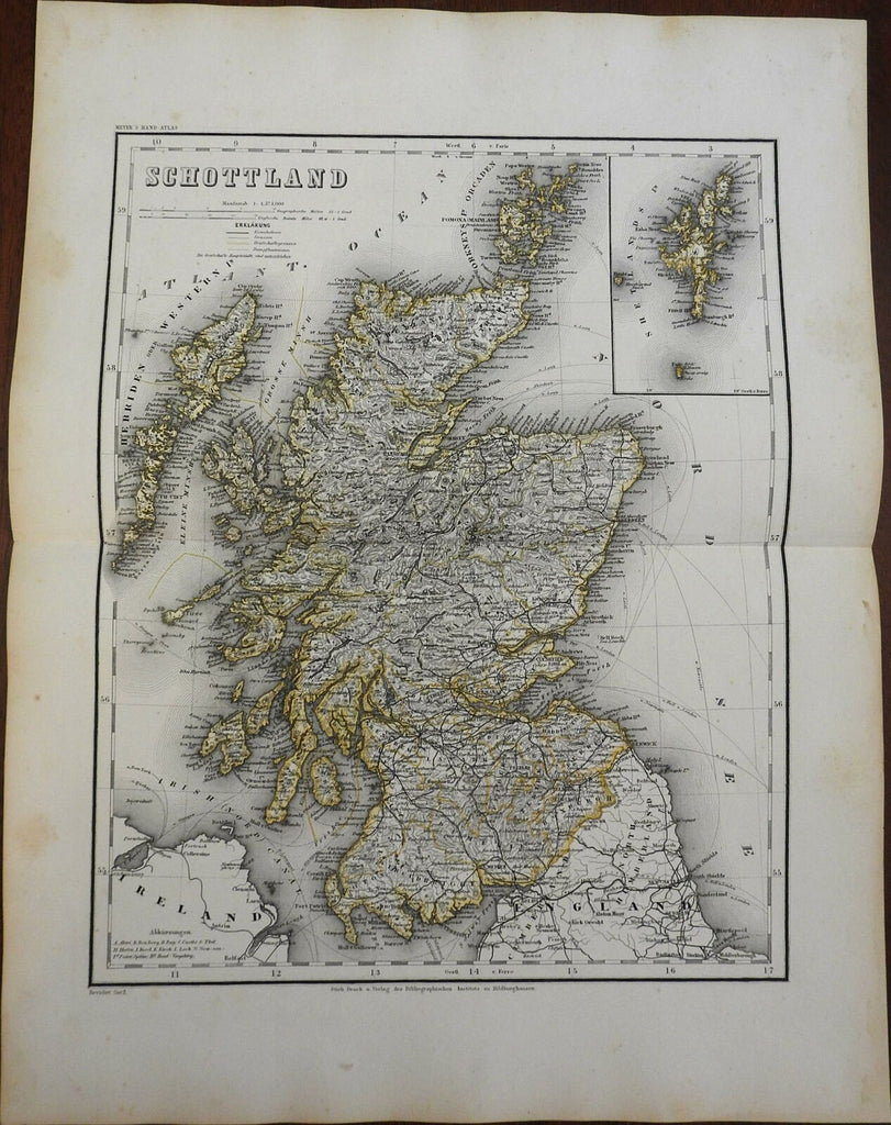 Kingdom of Scotland United Kingdom Edinburgh 1873 Ravenstein detailed map