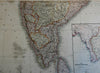 Southern India Hyperdbad Ceylon Birman Empire c.1815 Smith large detailed map