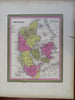 Kingdom of Denmark Sjaelland Copenhagen Fyn 1848 Cowperthwait Mitchell map