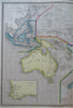 Oceania Australia New Zealand Polynesia Indonesia Papua New Guinea c.1845 map