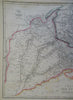 Northern India British Raj Punjab Kashmir Cashmere c. 1856-72 Weller map
