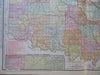 Oklahoma Tulsa Norman Oklahoma City Broken Arrow 1912 scarce huge Commercial Map