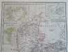 Kingdom of Denmark Faroe Islands Iceland 1876 Otterloo scarce large Dutch map