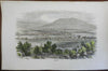 Rutland Vermont New England prospect city view 1859 engraved print