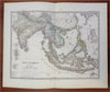 India Southeast Asia Indonesia Malaysia Thailand 1880 Stulpnagel detailed map