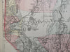 Utah & Nevada County Map Salt Lake City Reno 1884 Bradley large map