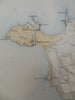 Peniche Portugal City Plan Walls Fortifications 1870's Becquet detailed map