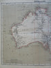 Australia Sydney Melbourne Perth Brisbane Adelaide 1885 Flemming detailed map