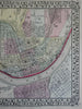 Cincinnati Ohio & Vicinity Covington Newport Ohio River c. 1867-9 Mitchell map