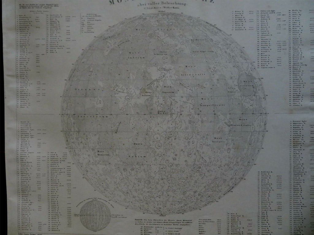 Moon Lunar Landscape Geological Map See of Tranquility 1855 Ausfeld detailed map