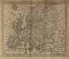 European Continent 1796 Doolittle scarce American engraved map