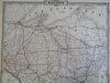 Wisconsin Madison Green Bay Milwaukee c. 1880's-90 Cram large map