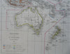 Oceania Australia New Zealand Indonesia Polynesia Hawaii 1846 Dussieux map