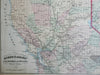 California & Nevada 1874 Asher & Adams large 2 sheet detailed folio map
